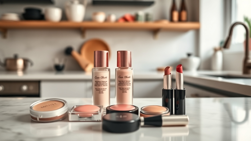 makeup shoppers comparing blush formulas and shades for small spaces and rental kitchens