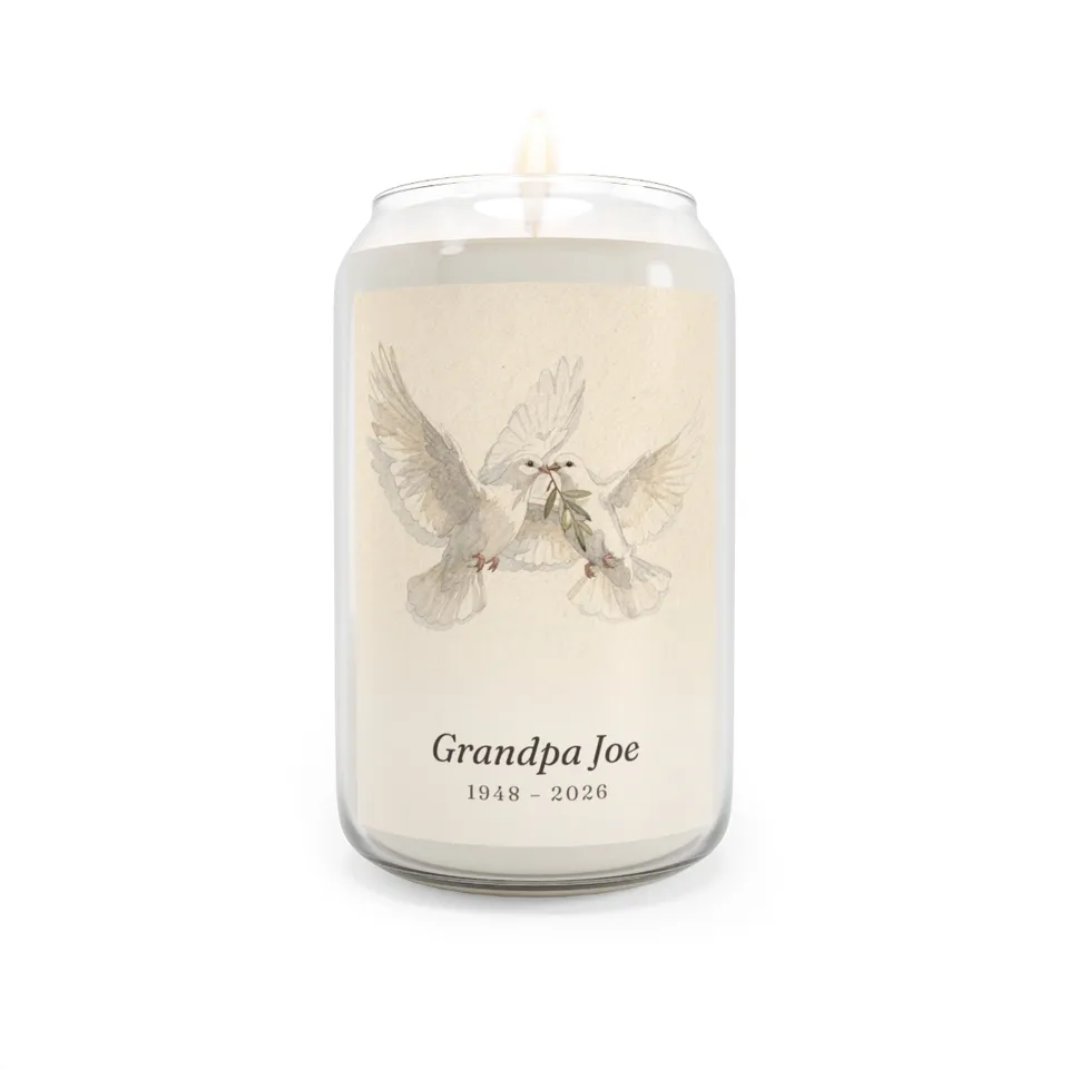 Remembrance Candle, Printify product mockup (front view)
